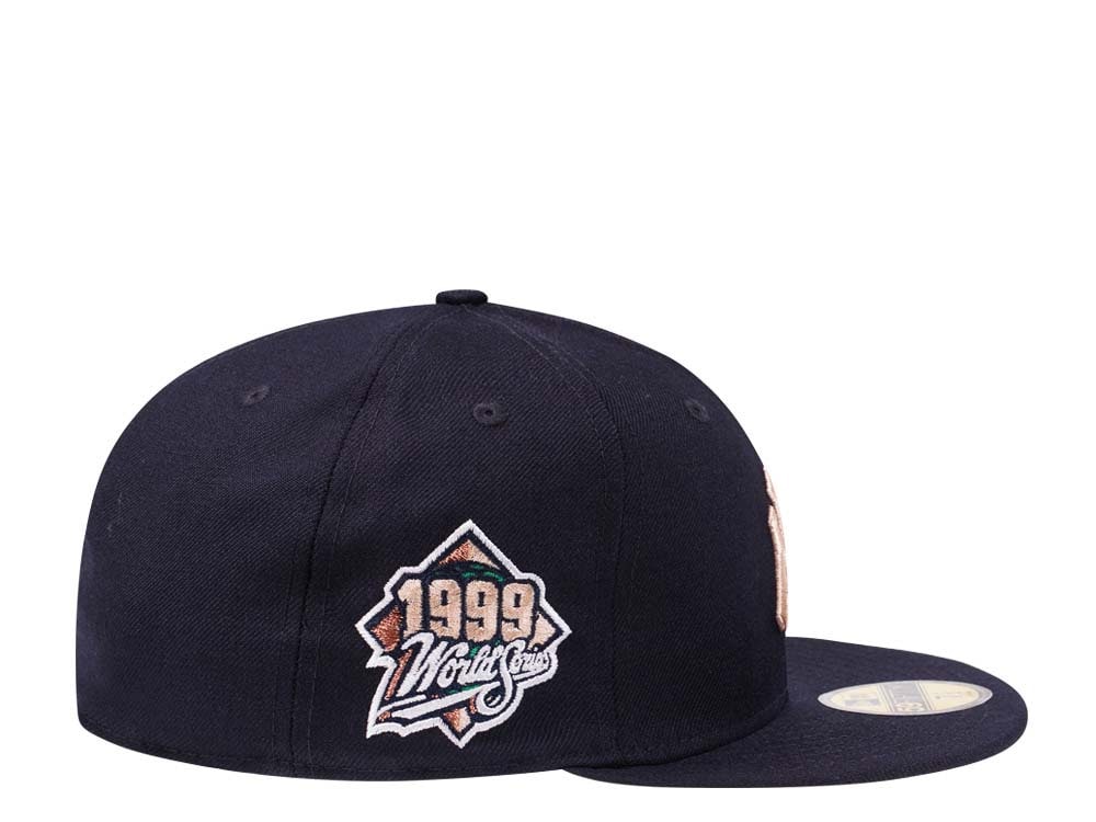 New Era New York Yankees World Series 1999 Navy Peach Prime Edition 59Fifty Fitted Casquette