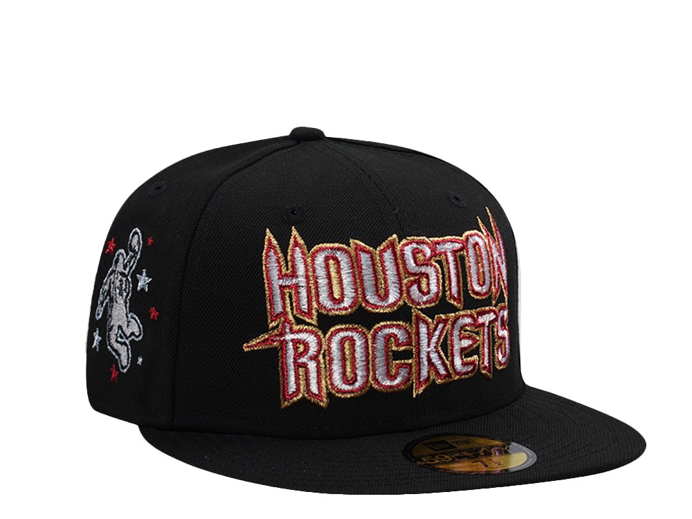 New Era Houston Rockets I Love This Game Metallic Black Prime Edition 59Fifty Fitted Casquette