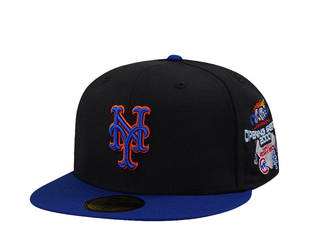 New Era New York Mets Japan Opening Series 2000 Wool Black Two Tone Edition 59Fifty Fitted Casquette