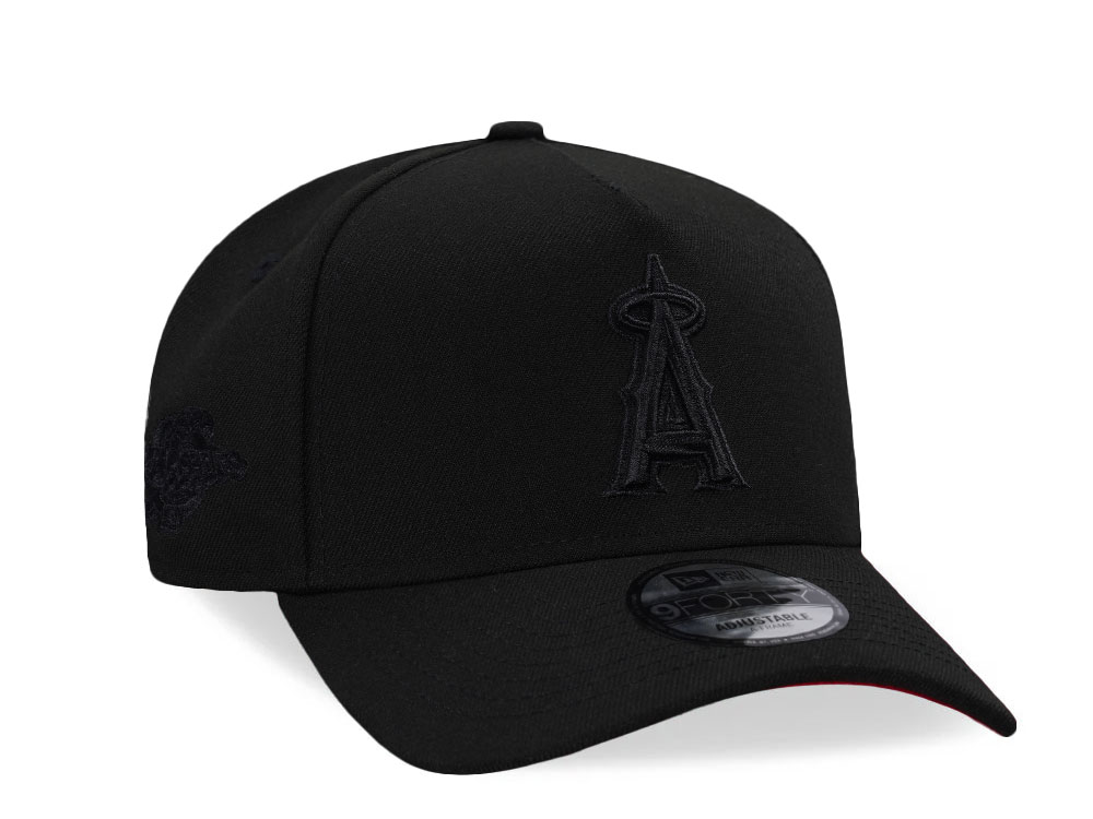 New Era Anaheim Angels World Series 2002 Black Out Red Edition 9Forty A Frame Snapback Casquette