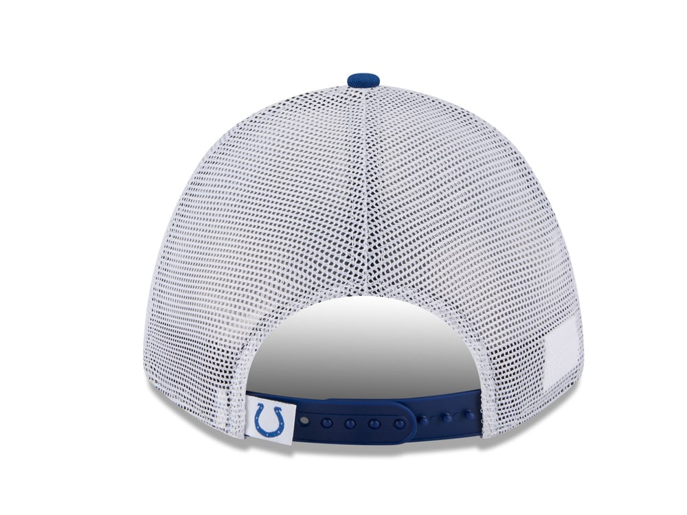 New Era Indianapolis Colts Official Team Color Edition 9Forty M Crown A Frame Trucker Snapback Casquette