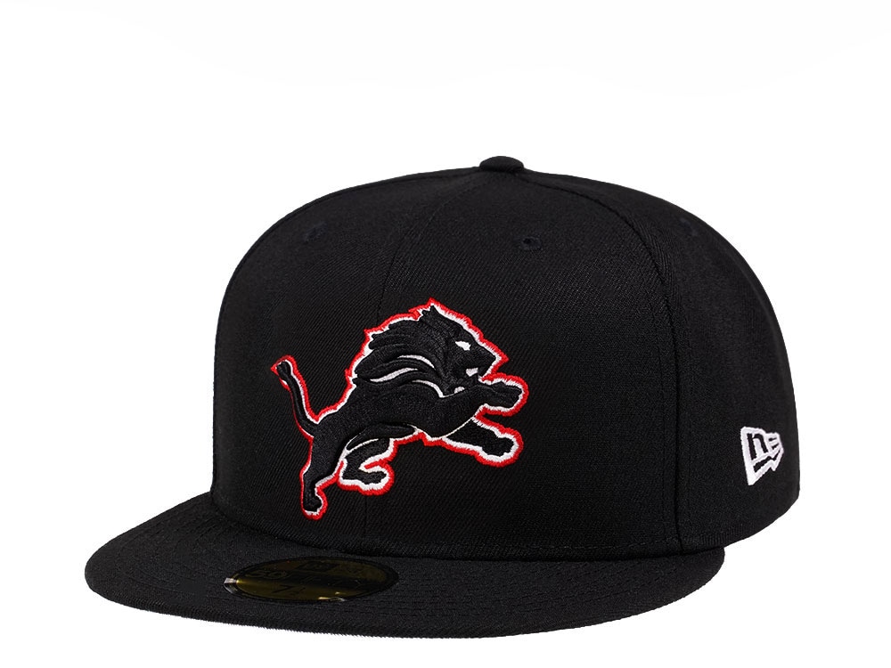 New Era Detroit Lions Black Crimson Collection 59Fifty Fitted Casquette