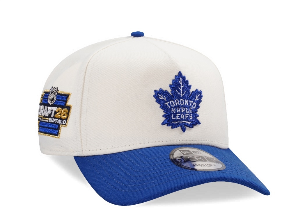 New Era Toronto Maple Leafs NHL Draft 2026 Chrome Two Tone Edition 9Forty A Frame Snapback Casquette