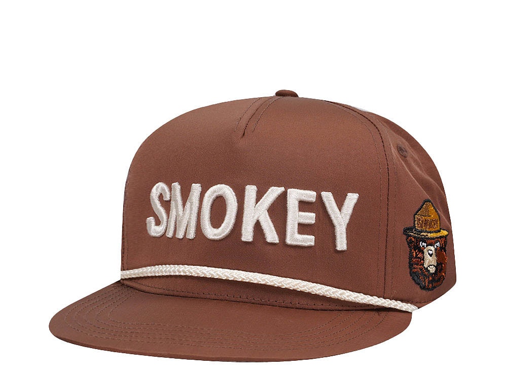 American Needle Smokey Bear Traveler Brown Casual Snapback Casquette