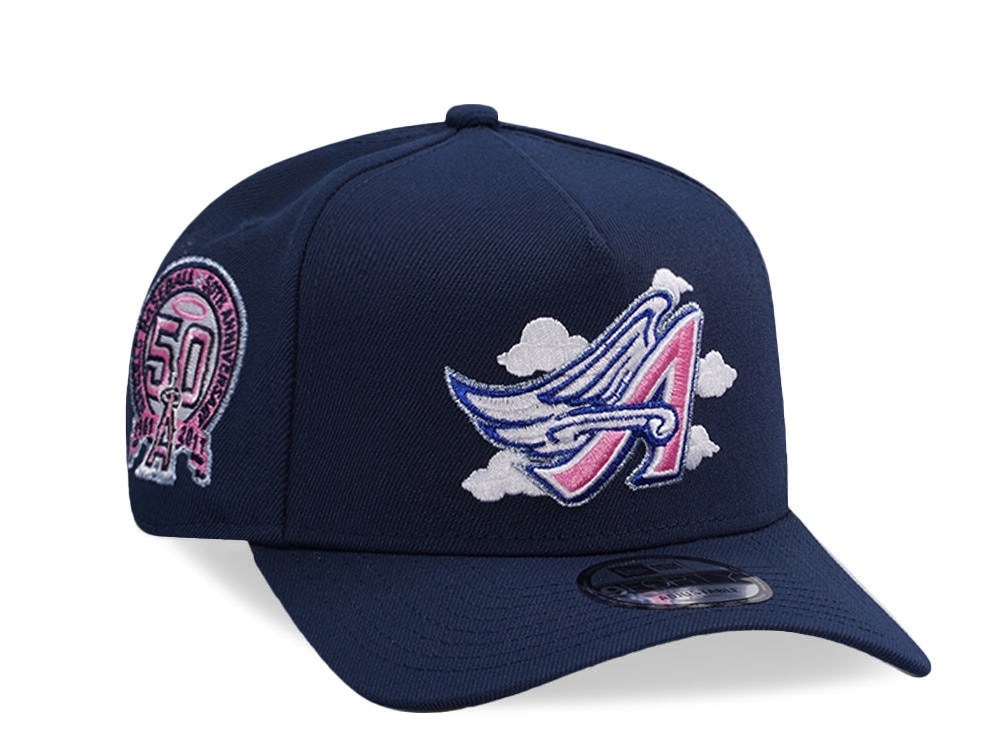New Era Anaheim Angels 50th Anniversary Ocean Blue Prime Edition 9Forty A Frame Snapback Casquette