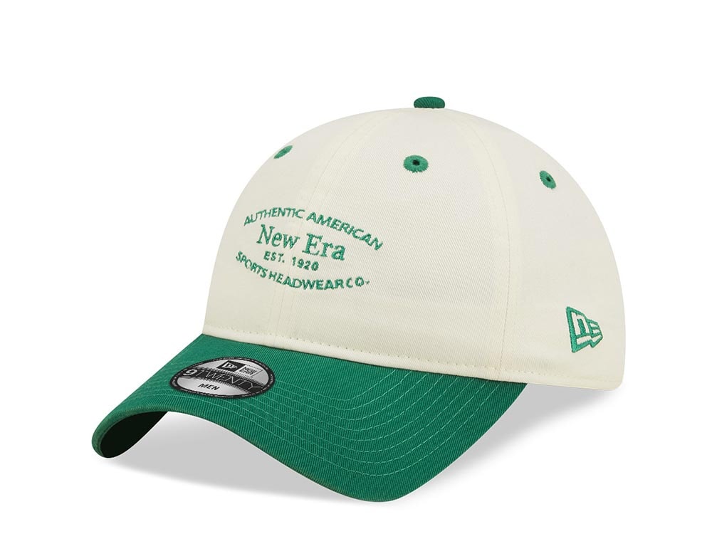 New Era Est. 1920 Contrast Stone Green Two Tone 9Twenty Strapback Casquette