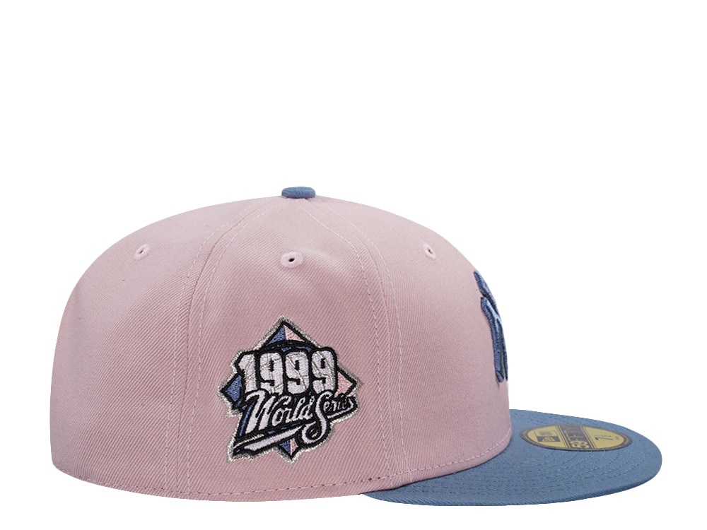 New Era New York Yankees World Series 1999 Pink Rouge Two Tone Edition 59Fifty Fitted Casquette