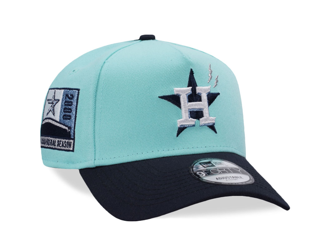 New Era Houston Astros Inaugural Season 2000 Glacier Two Tone Edition 9Forty A Frame Snapback Casquette