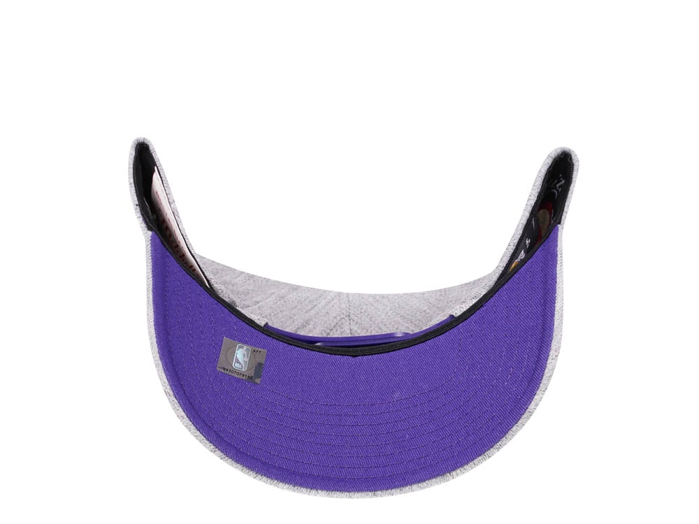 Mitchell & Ness Los Angeles Lakers Heather Gray Red Line Flex Snapback Casquette