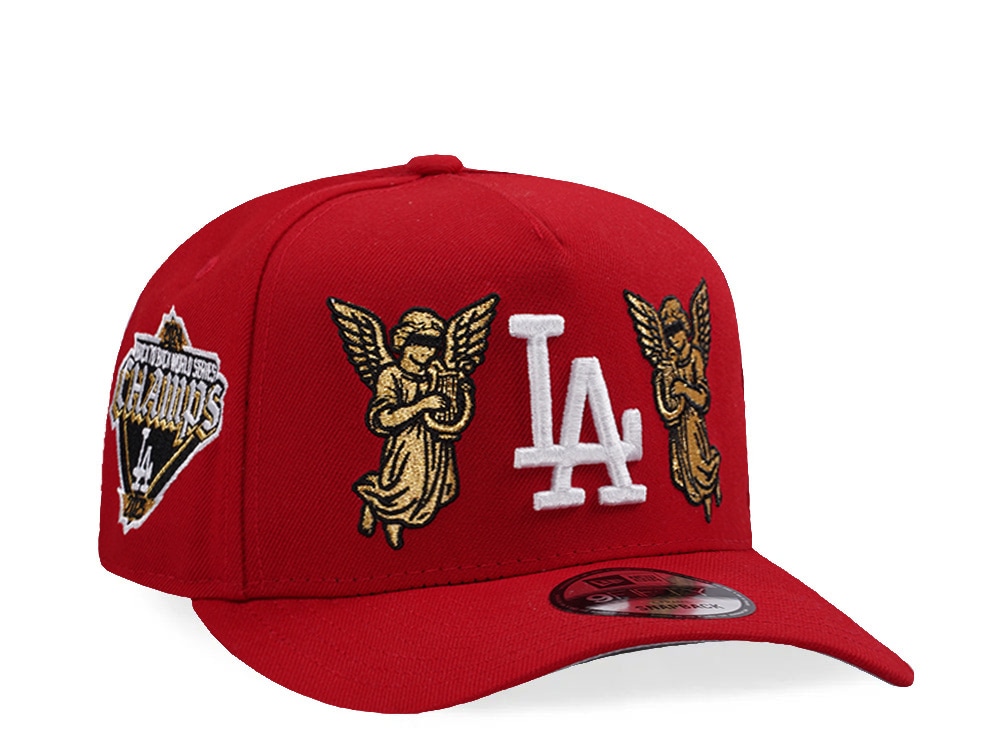 New Era Los Angeles Dodgers World Series 2025 Angel Scarlet Prime Edition 9Fifty A Frame Snapback Casquette