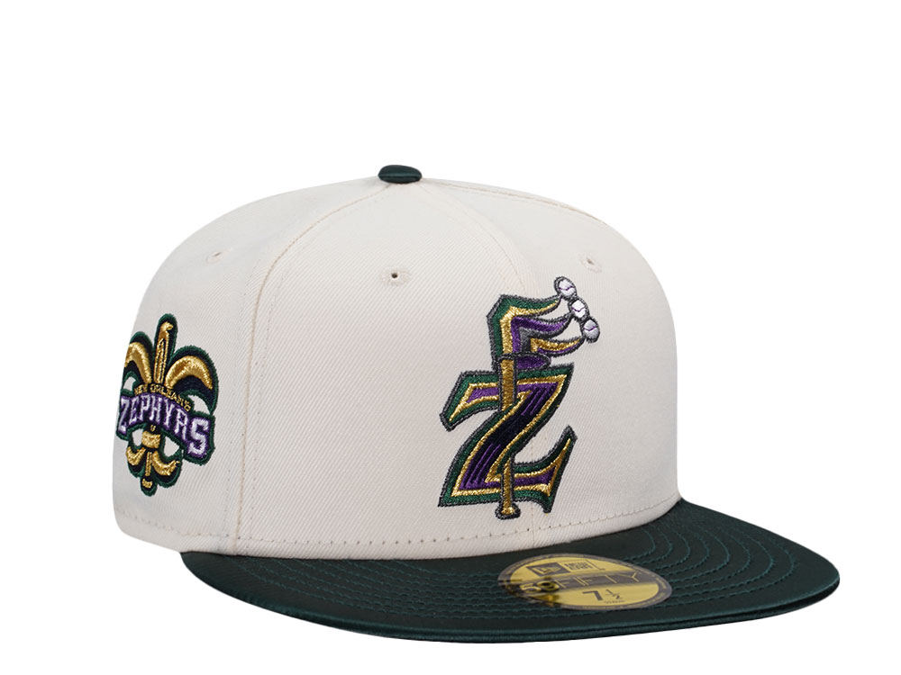 New Era New Orleans Zephyrs  Chrome Satin Brim Two Tone Edition 59Fifty Fitted Casquette