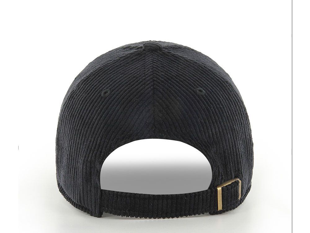 47 Brand New York Yankees Corduroy Black Base Runner Clean Up Strapback Casquette