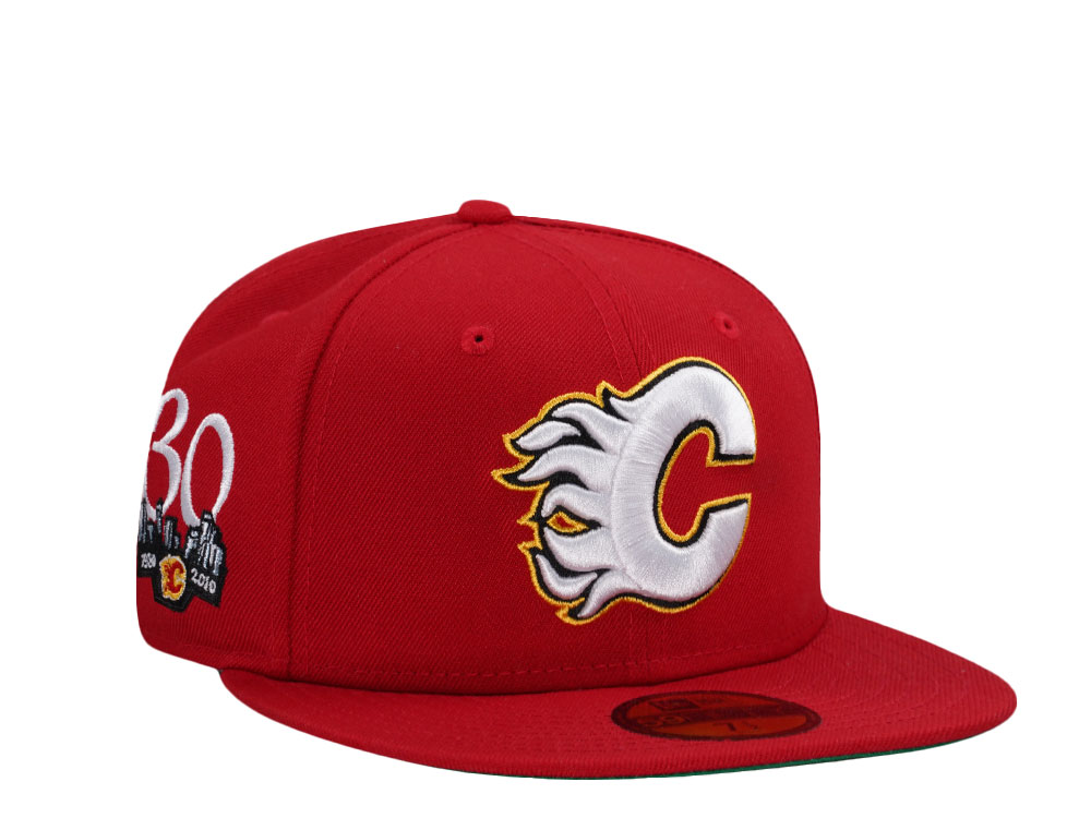New Era Calgary Flames 30th Anniversary Red Throwback Edition 59Fifty Fitted Casquette
