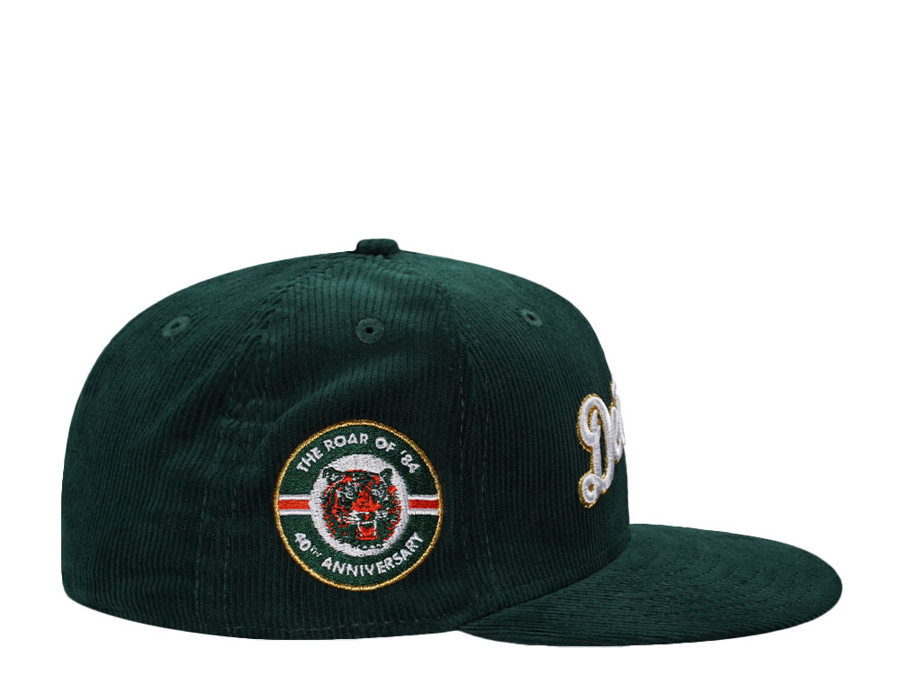 New Era Detroit Tigers 40th Anniversary Green Corduroy Prime Edition 59Fifty Fitted Casquette