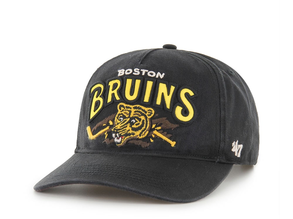 47Brand Boston Bruins Vintage Black Charlton Edition Hitch Snapback Casquette