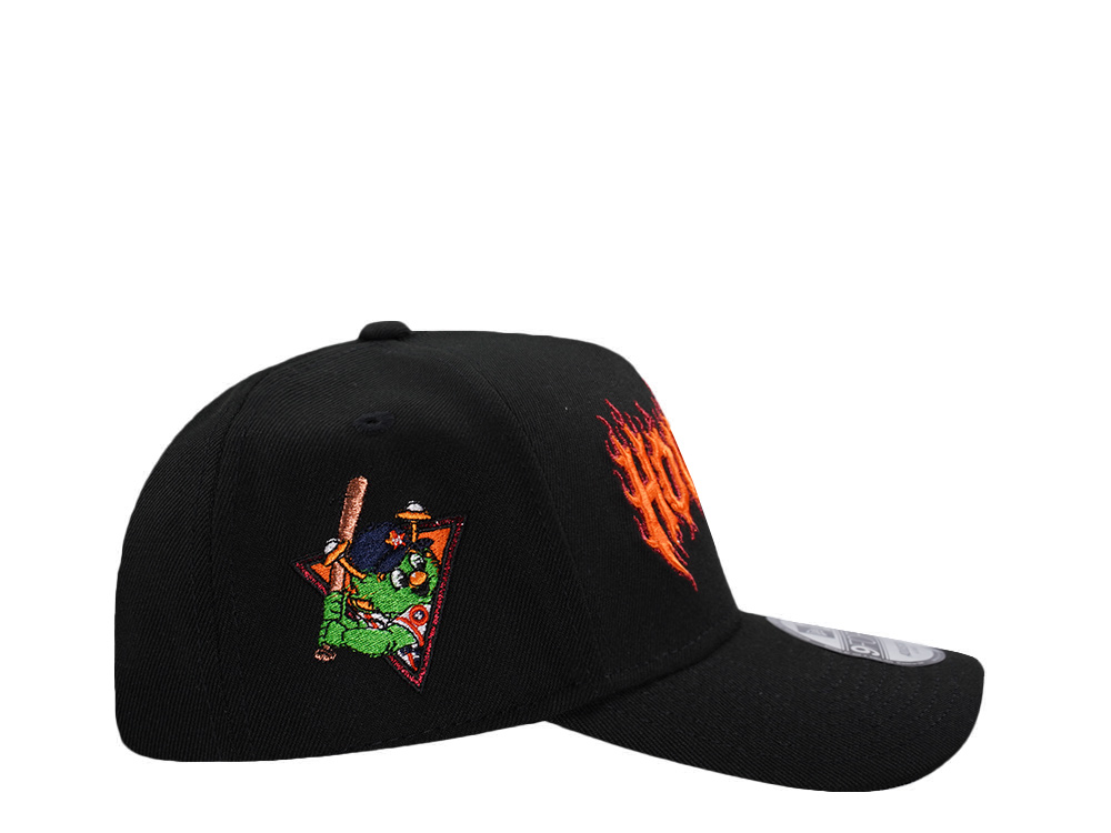 New Era Houston Astros Flames Black Prime Edition 9Forty A Frame Snapback Casquette
