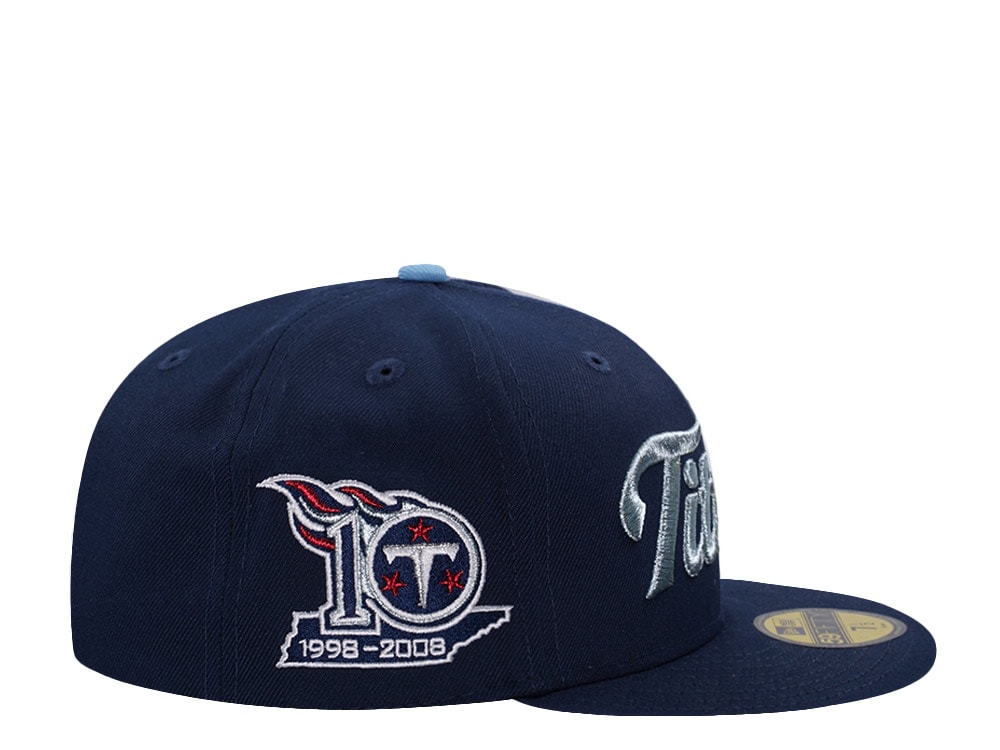 New Era Tennessee Titans 10th Anniversary Ocean Blue Prime Edition 59Fifty Fitted Casquette