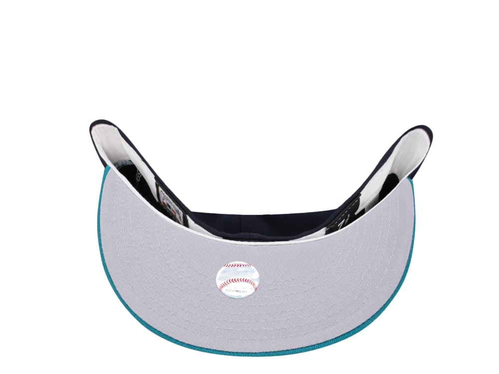 New Era Seattle Mariners All Star Game 2001 Navy Teal Two Tone Classic Edition 59Fifty Fitted Casquette