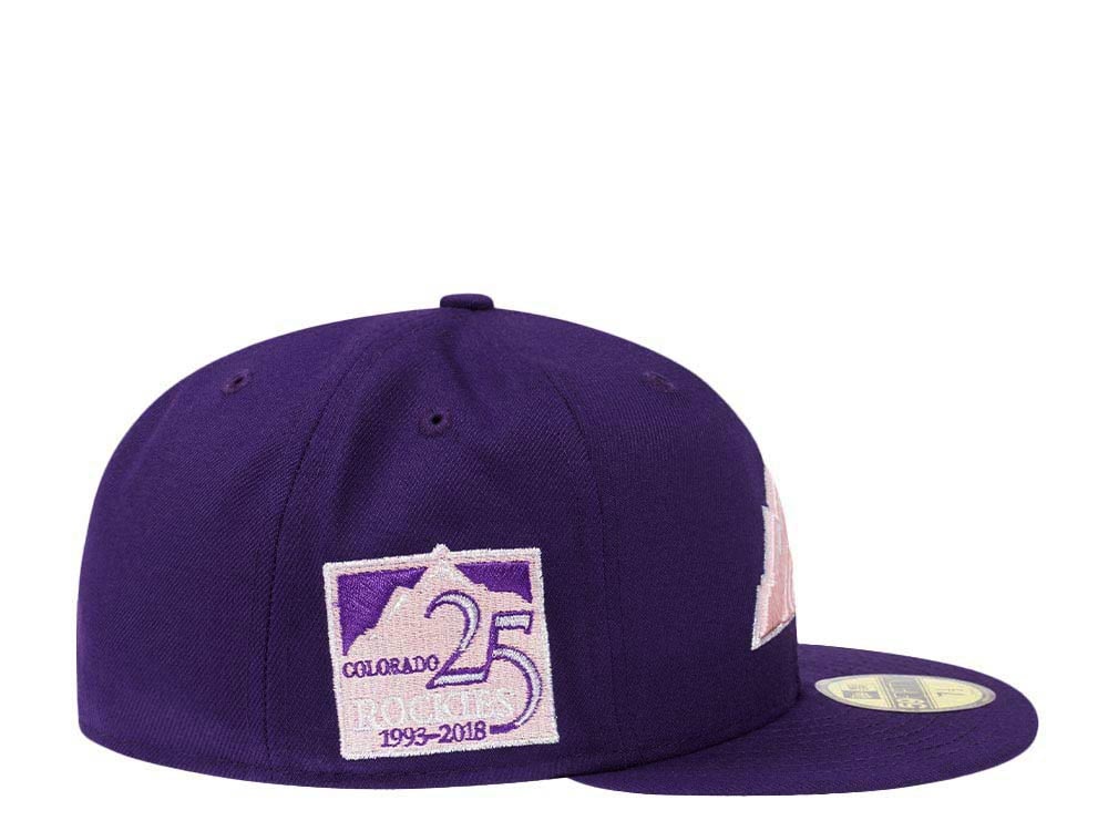 New Era Colorado Rockies 25th Anniversary Purple Pink Silver Edition 59Fifty Fitted Casquette