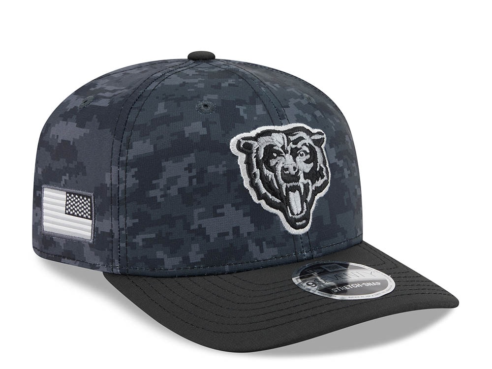 New Era Chicago Bears NFL Salute to Service 2026 Digi Camo Black 9Seventy Stretch Snapback Casquette