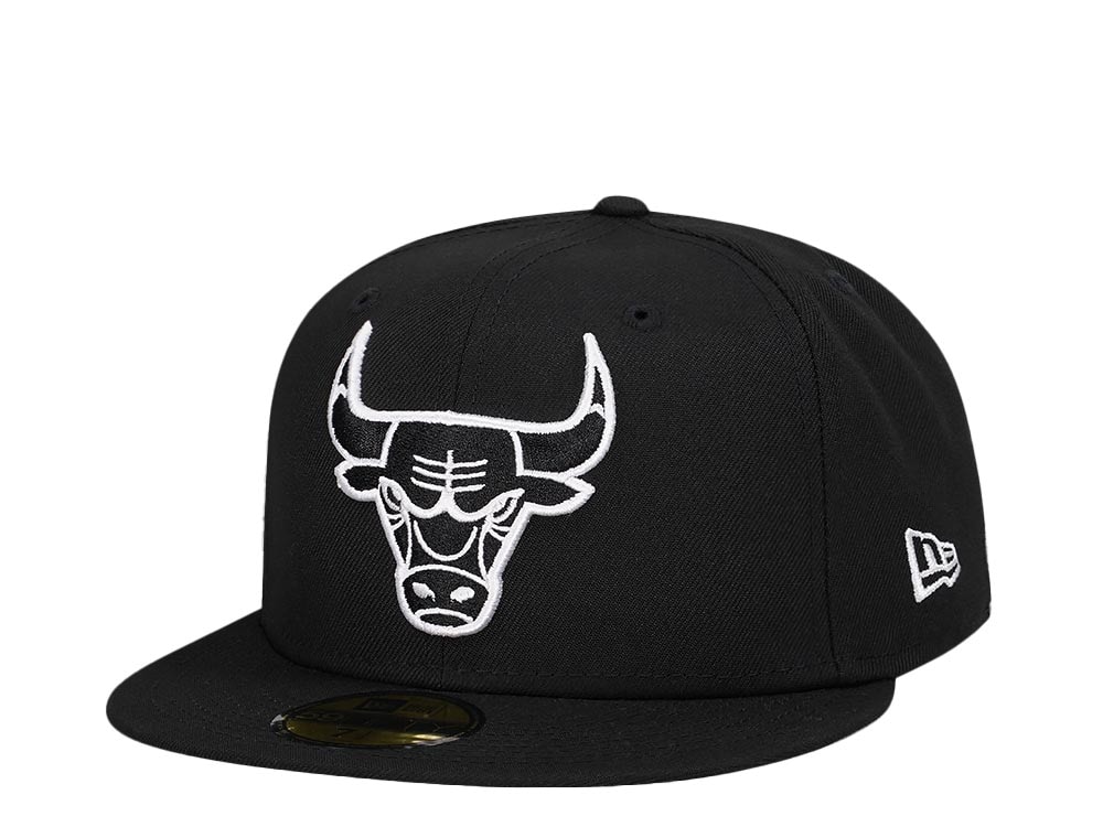 New Era Chicago Bulls Black White Detail Edition 59Fifty Fitted Casquette