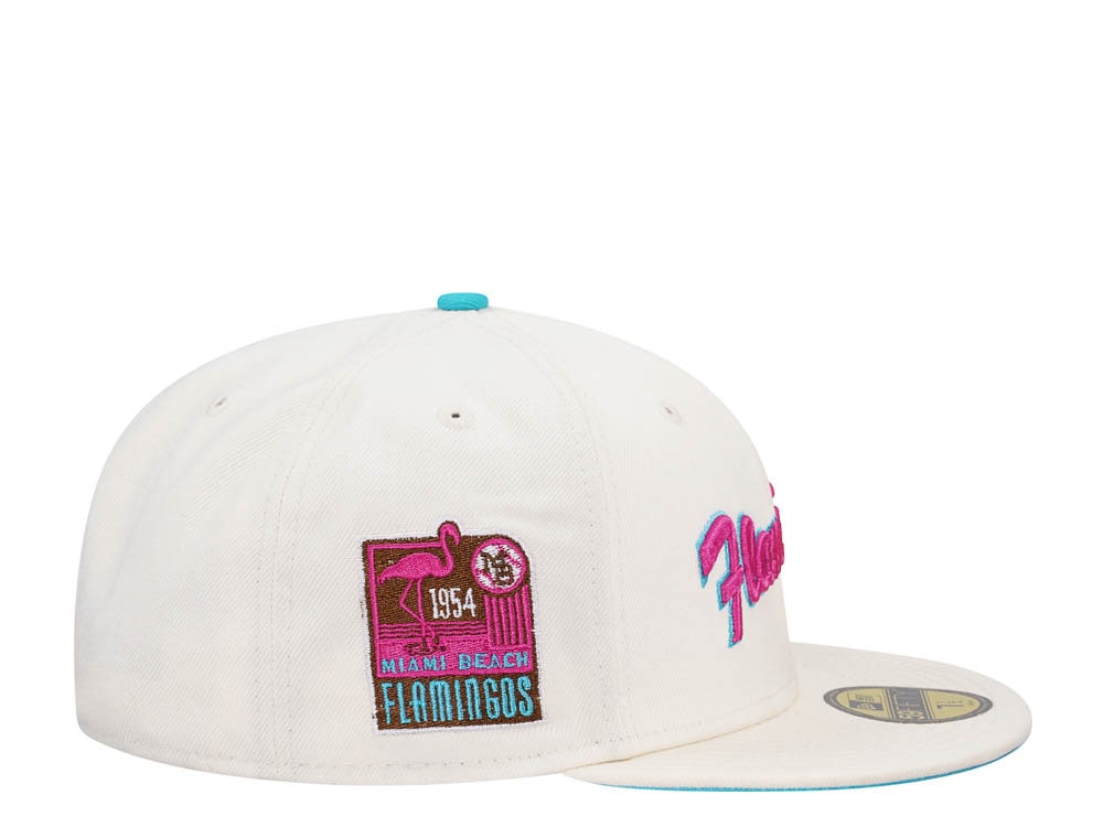 New Era Miami Beach Flamingos Vice Chrome Edition 59Fifty Fitted Casquette