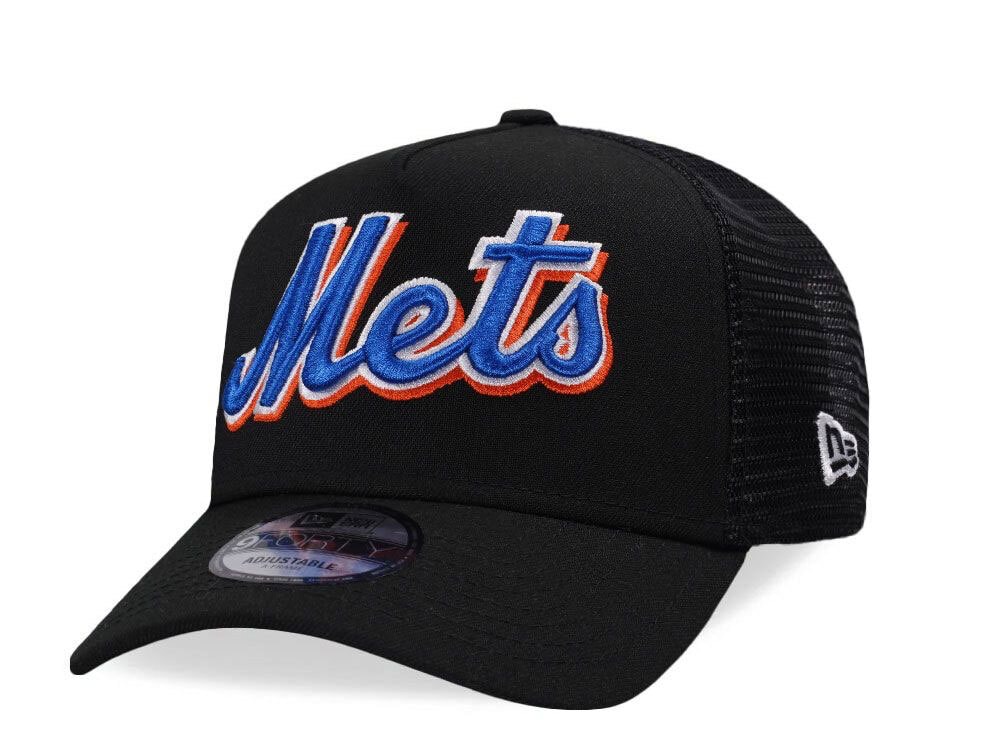 New Era New York Mets Black Classic Edition 9Forty A Frame Trucker Snapback Casquette