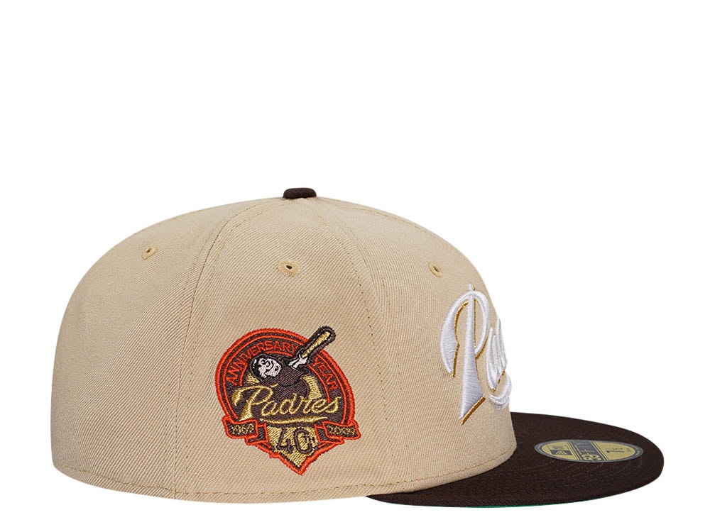 New Era San Diego Padres 40th Anniversary Vegas Gold Two Tone Edition 59Fifty Fitted Casquette