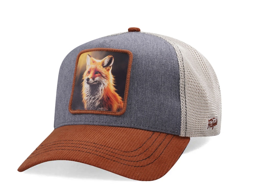 Hatfield Foxy Boy Gray Brown Trucker Snapback Casquette
