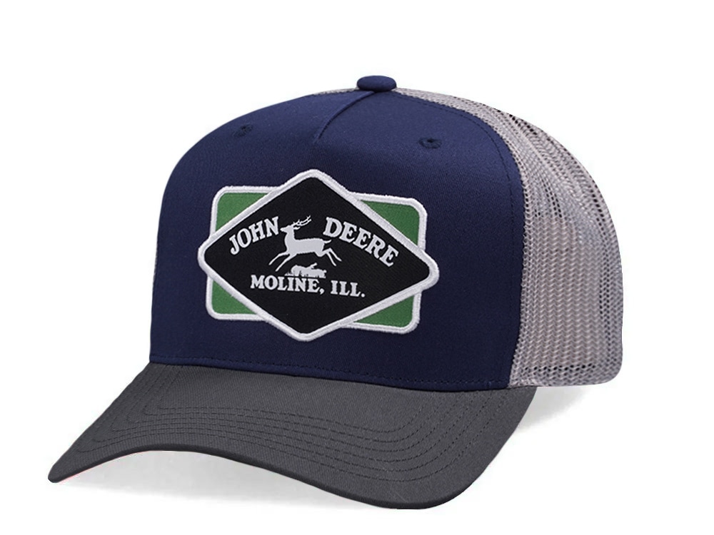 John Deere Vintage Patch Navy Trucker Snapback Casquette