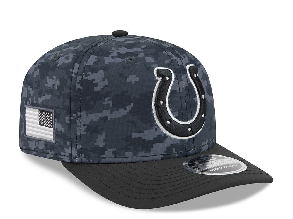 New Era Indianapolis Colts NFL Salute to Service 2026 Digi Camo Black 9Seventy Stretch Snapback Casquette