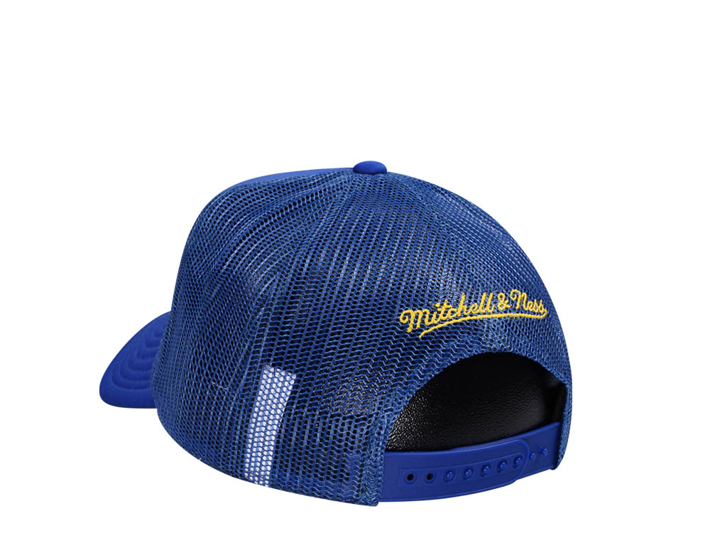 Mitchell & Ness Golden State Warriors Blue Billboard Trucker Snapback Casquette