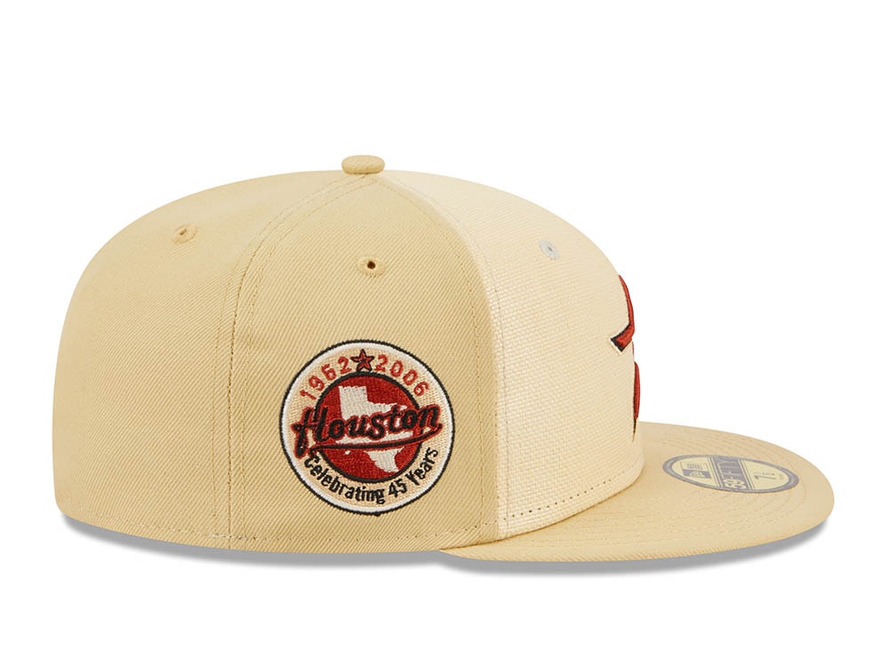New Era Houston Astros 45th Anniversary Raffia Front Vegas Gold Edition 59Fifty Fitted Casquette