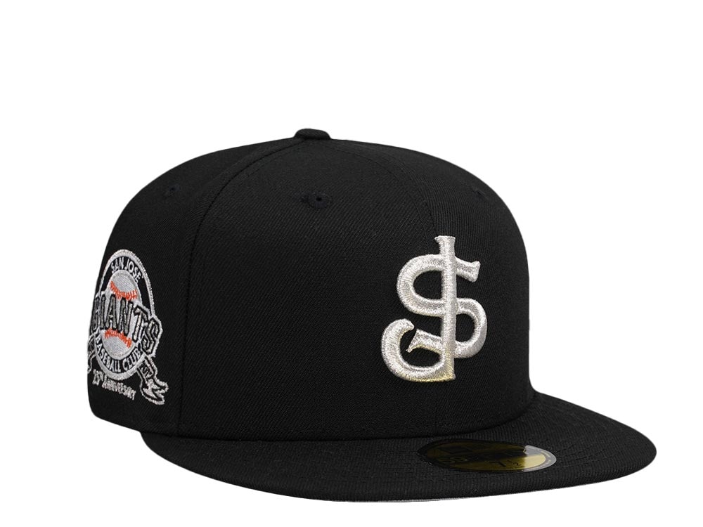 New Era San Jose Giants 25th Anniversary Black Silver Prime Edition 59Fifty Fitted Casquette