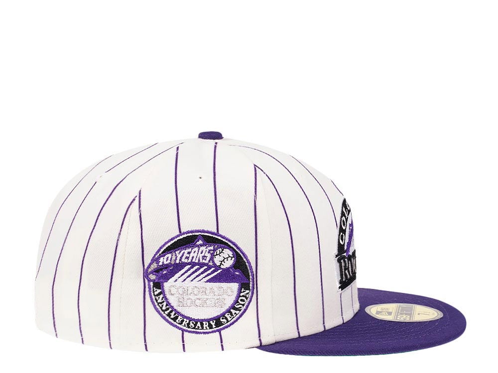 New Era Colorado Rockies 10th Anniversary Pinstripe Heroes Elite Edition 59Fifty Fitted Casquette