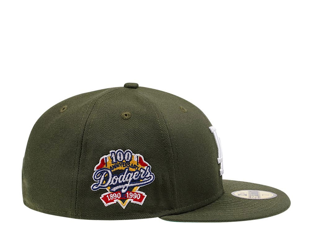 New Era Los Angeles Dodgers 100th Anniversary Rifle Green Edition 59Fifty Fitted Casquette