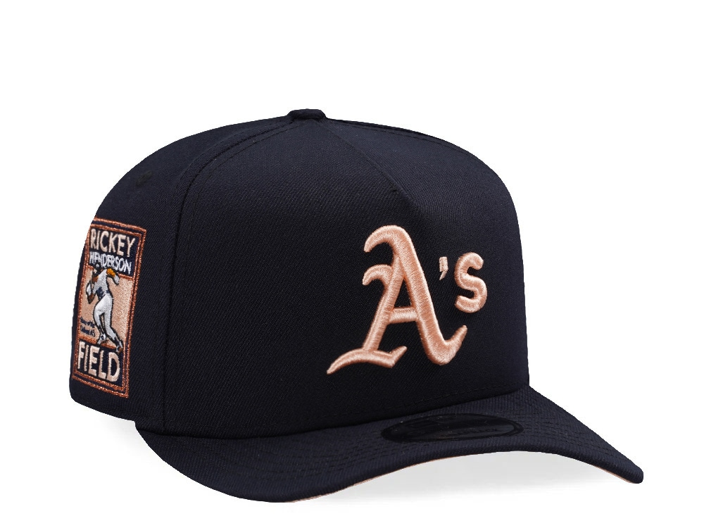 New Era Oakland Athletics Rickey Henderson Navy Prime Edition 9Fifty A Frame Snapback Casquette