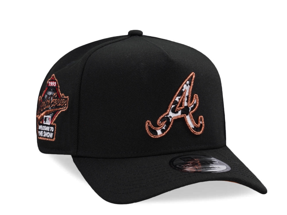New Era Atlanta Braves World Series 1995 Cow Black Prime Edition 9Forty A Frame Snapback Casquette