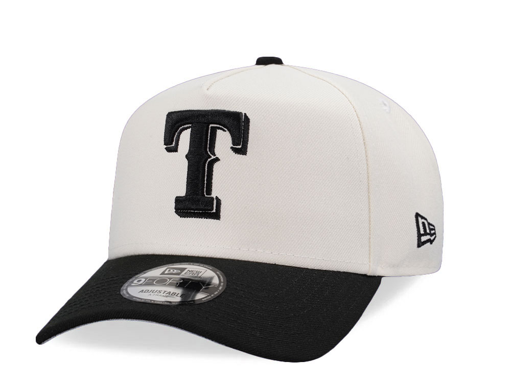 New Era Texans Rangers Chrome Black Two Tone Edition 9Forty A Frame Snapback Casquette
