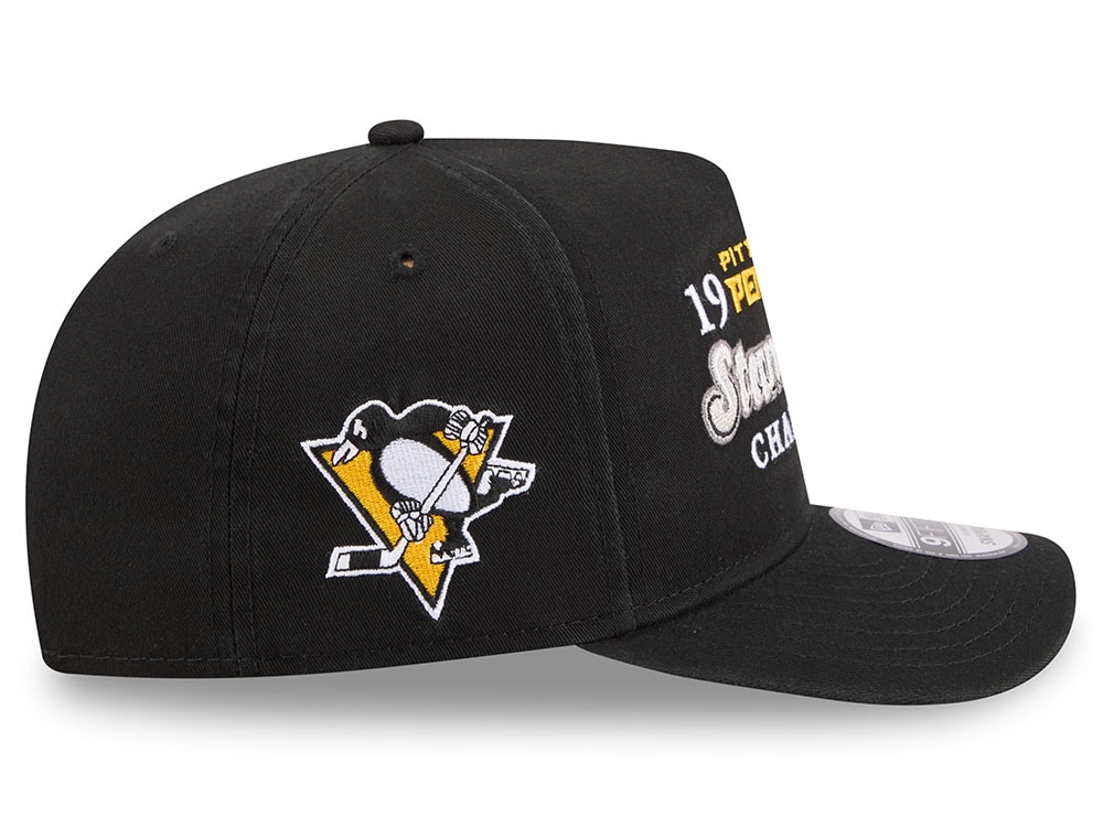 New Era Pittsburgh Penguins Stanley Cup Champions 1991 Historic Black Edition 9Fifty A Frame Snapback Casquette