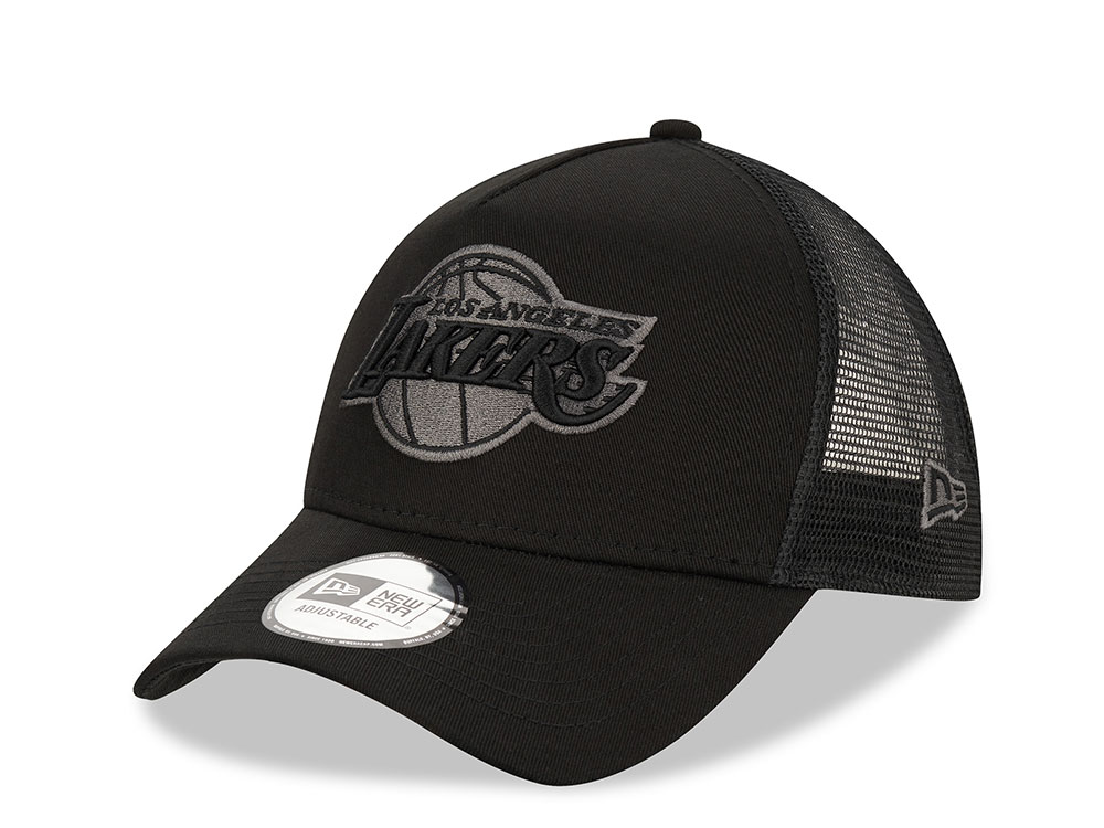 New Era Los Angeles Lakers  Black Graphite Trucker Snapback Casquette