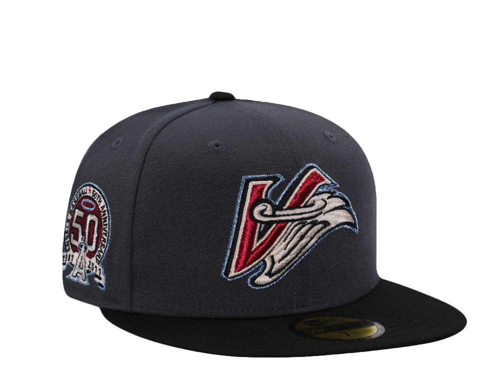 New Era Anaheim Angels 50th Anniversary Dark Gray Two Tone Edition 59Fifty Fitted Casquette