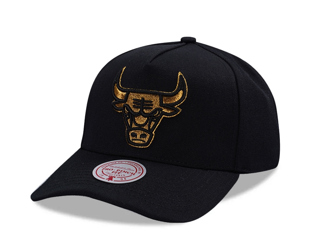Mitchell & Ness Chicago Bulls Black Gold Edition Pro Pinch Fit Snapback Casquette