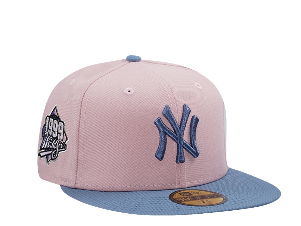 New Era New York Yankees World Series 1999 Pink Rouge Two Tone Edition 59Fifty Fitted Casquette