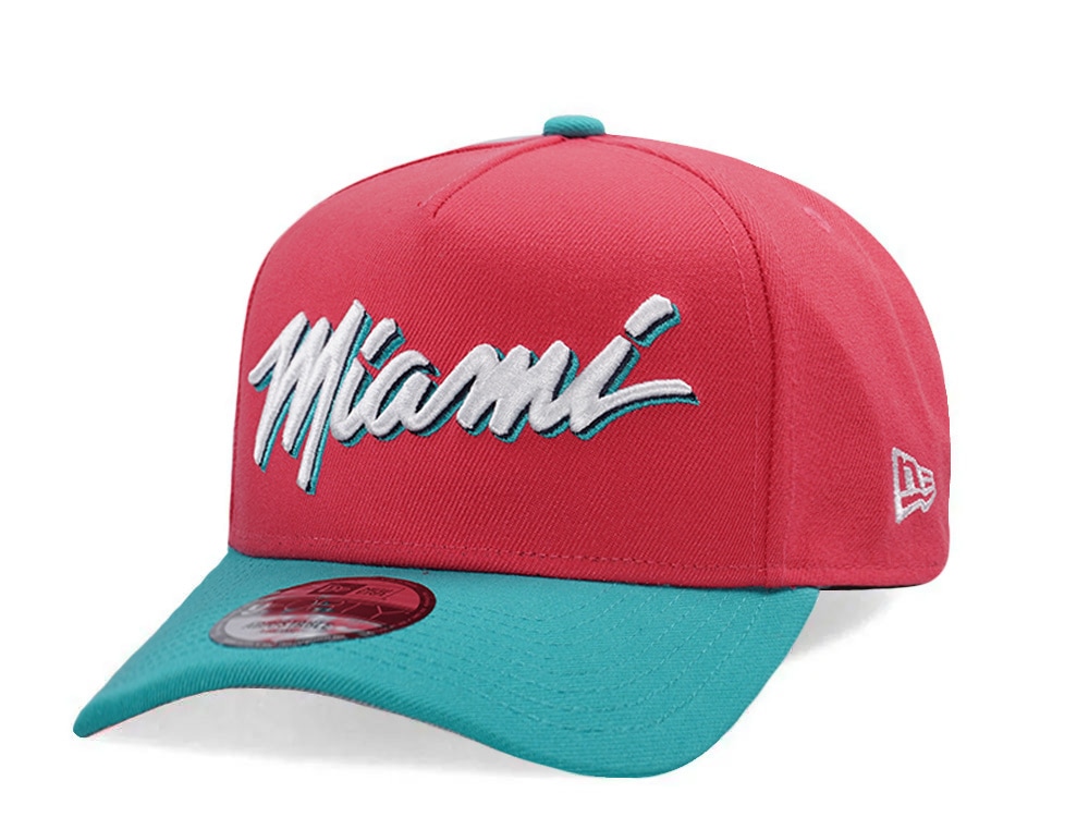 New Era Miami Heat Coral Two Tone Edition 9Forty A Frame Snapback Casquette