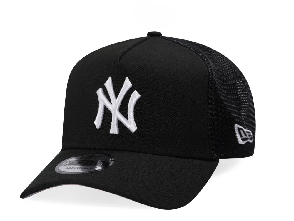 New Era New York Yankees Black Classic Trucker A Frame 9Forty Snapback Casquette
