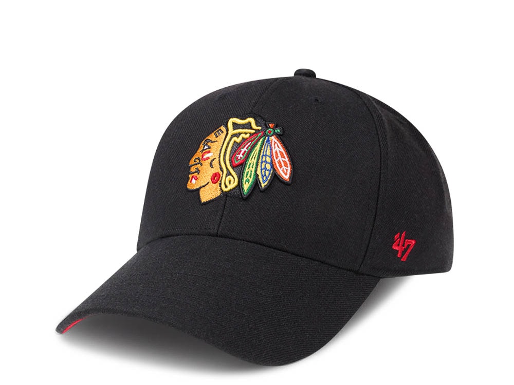 47Brand Chicago Blackhawks Black Color Classic Snapback Casquette