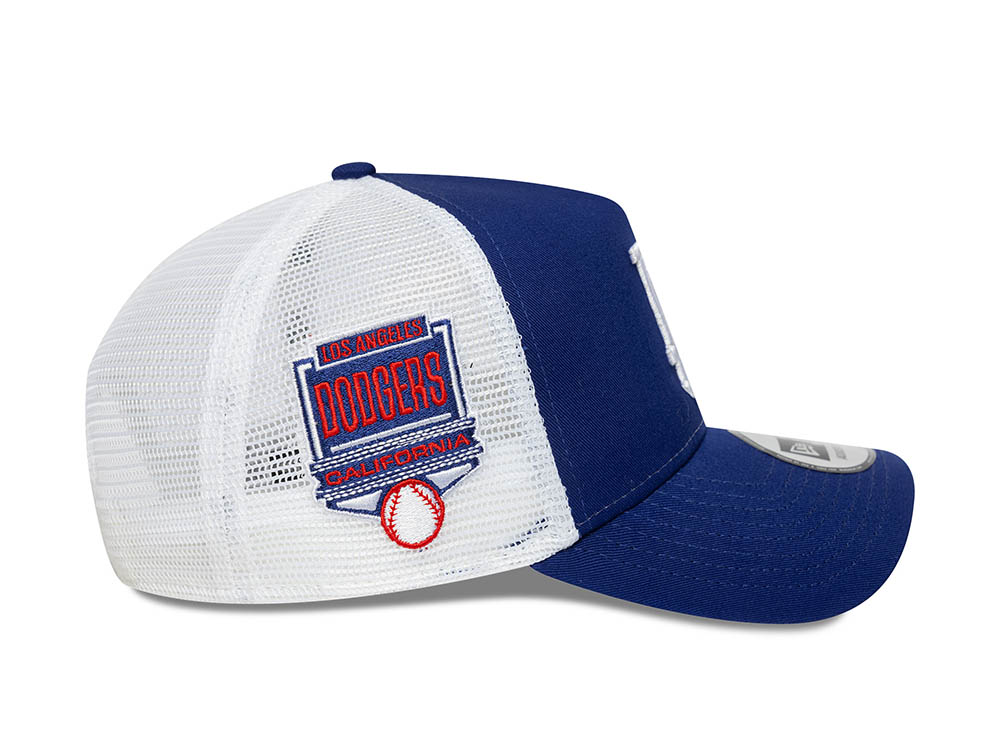 New Era Los Angeles Dodgers Side Patch 9Forty A-Frame Trucker Snapback Casquette