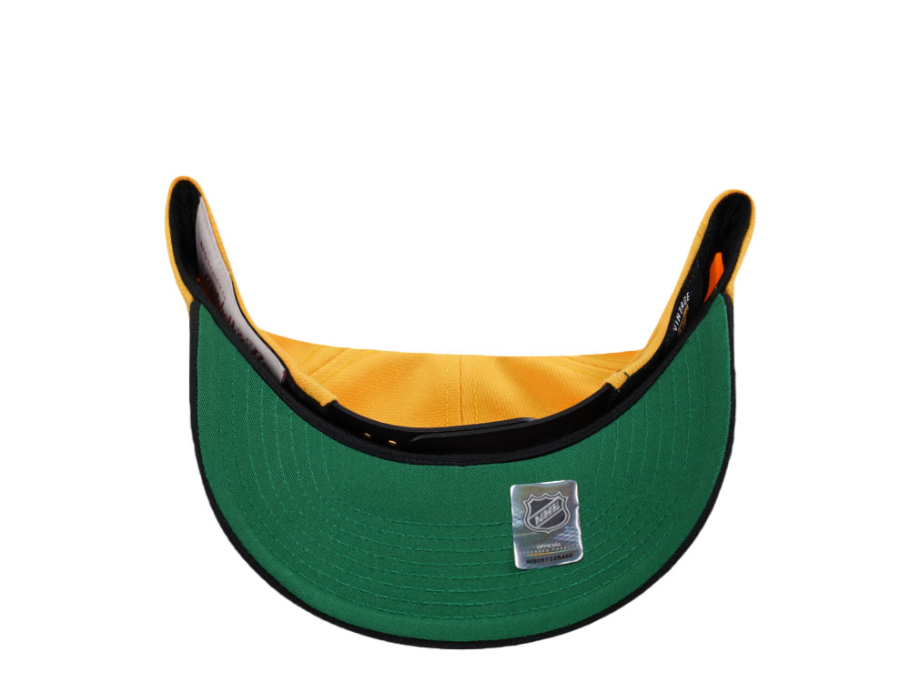Mitchell & Ness Pittsburgh Penguins Pro Crown Fit Vintage Yellow Snapback Casquette