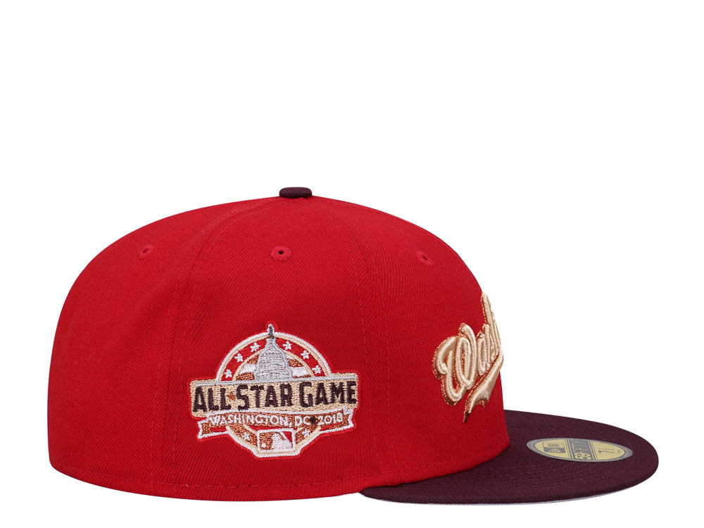 New Era Washington Nationals All Star Game 2018 Burgundy Copper Two Tone Edition 59Fifty Fitted Casquette